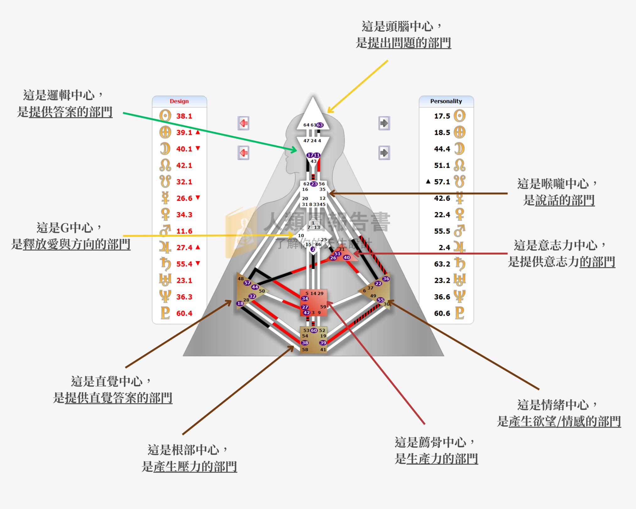 人類圖能量中心